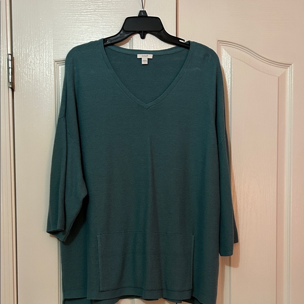 Pure Jill large 3/4 sleeve thin sweater